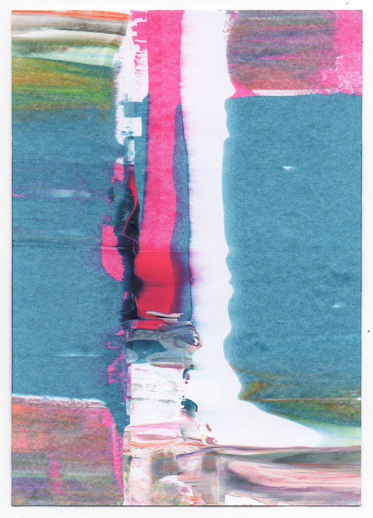 Untitled 424, 2018, Acrylic on paper, 14.8x10.5cm