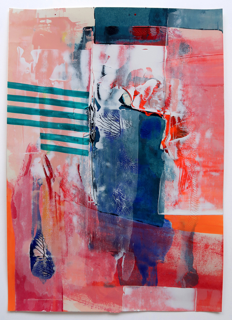 Untitled 509, 2019, Acrylic on paper, 42x29.7cm
