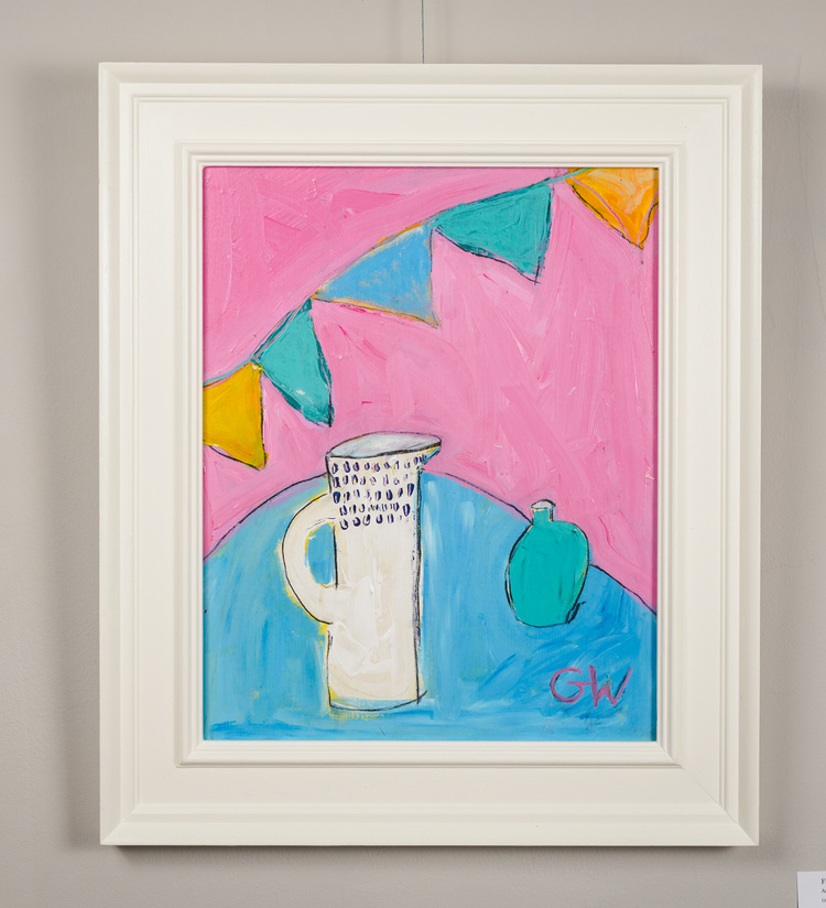 White Jug and Bunting