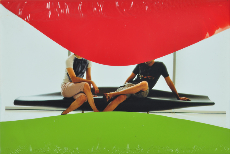 Untitled, 2011, gloss paint on digital photographic print, 10 x 15 cm