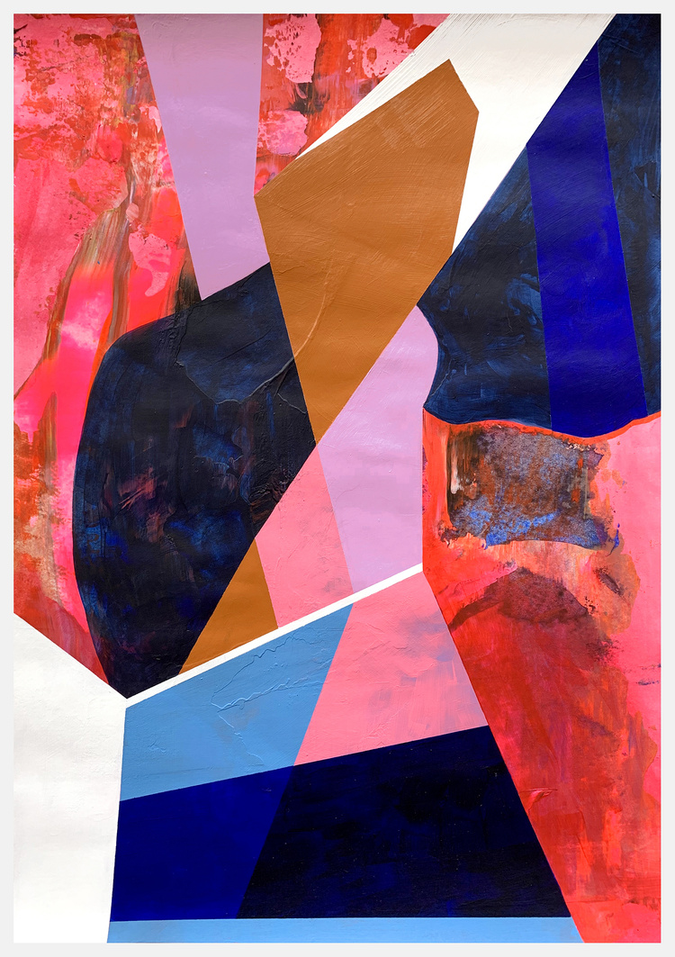 Untitled 597, 2022, Acrylic on paper, 42x29.7cm