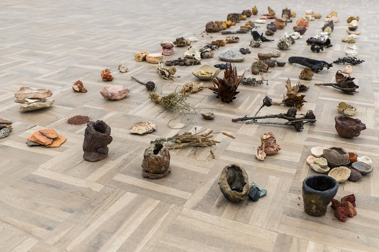 Belinda Blignaut,  Raw (Thrown By This)  (2018) | Raw materials; 270 x 62 cm