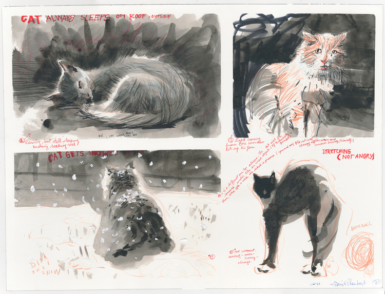 Homeless Cat drawing 1