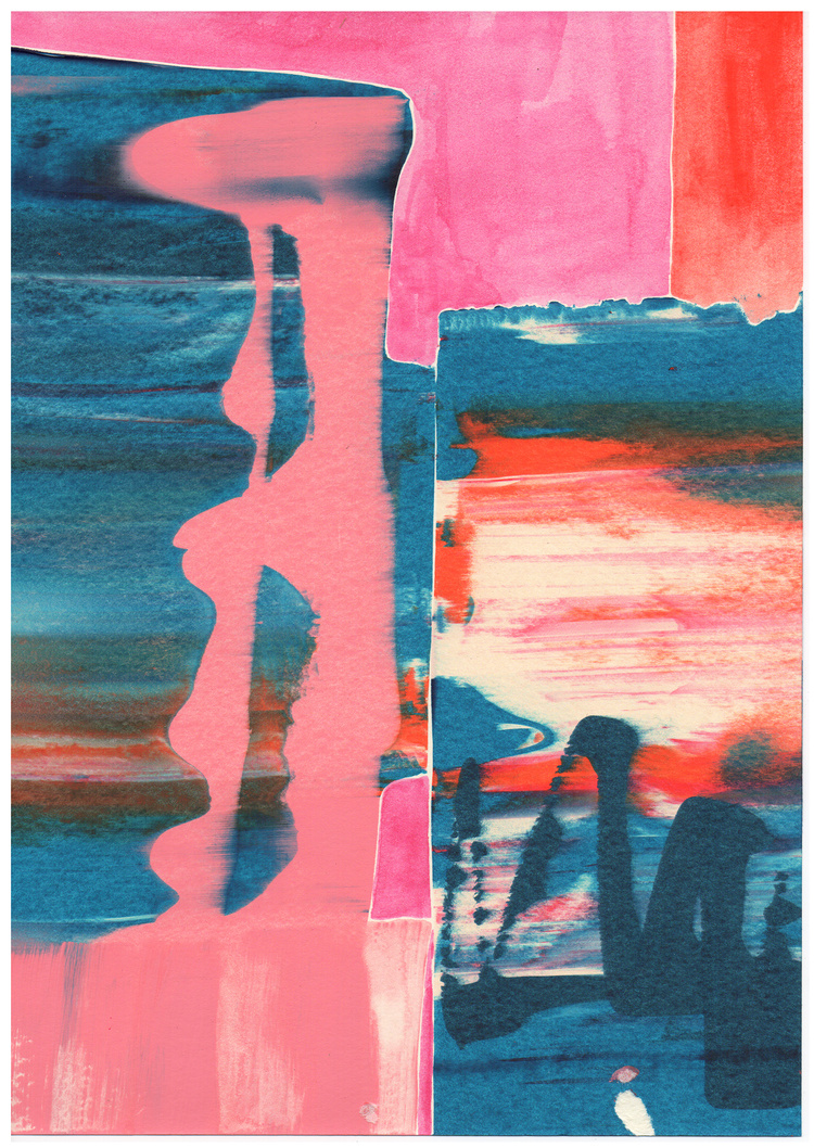 Untitled 486, 2018, Acrylic on paper, 29.7x21cm