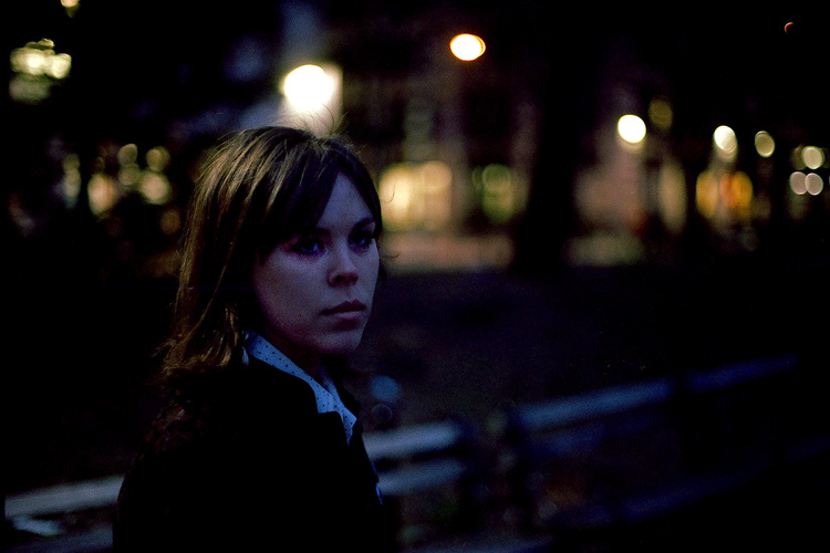 Caroline in Washington Square, sometime in summer, near dawn