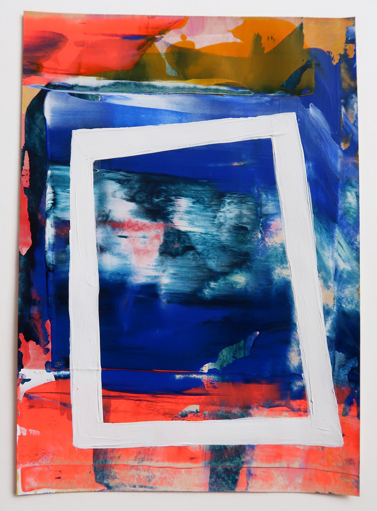 Untitled 530, 2020, Acrylic on paper, 21x14.8cm