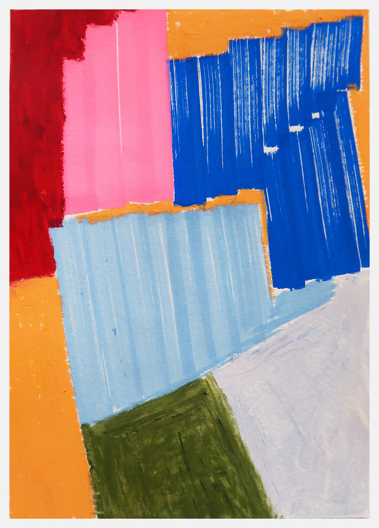 Untitled 570, 2021, Mixed media on paper, 21x14.8cm