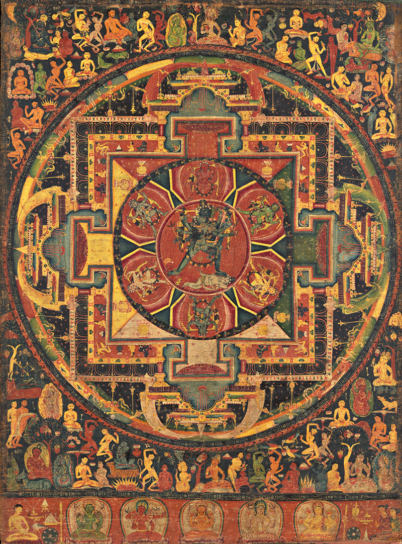 Kapala Tibetisch Coupe kranialen Ritual Tantrische Buddhistisches aus Harz S1C 