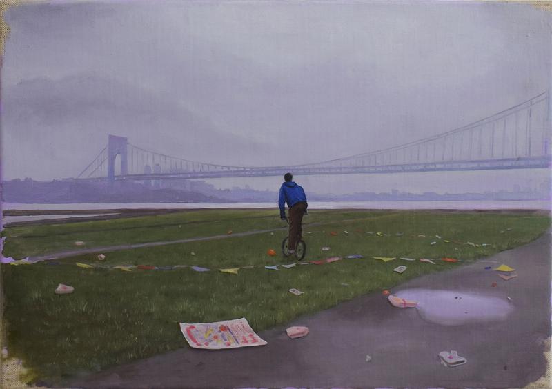 Untitled (from the series: Solitude Souvenirs) Oil on linen 8 3/10 × 11 4/5 in (21 x 30 cm), 2022