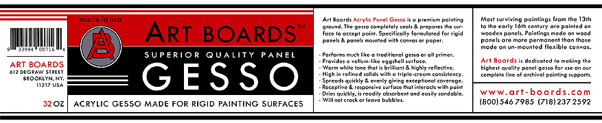 Art Boards Acrylic Panel Gesso