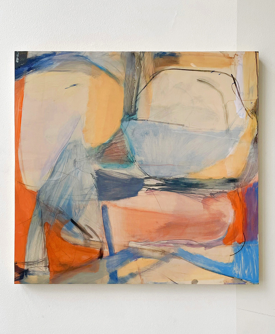 Undefined object' - oil, charcoal and pencil on mdf, 80 x 85 cm