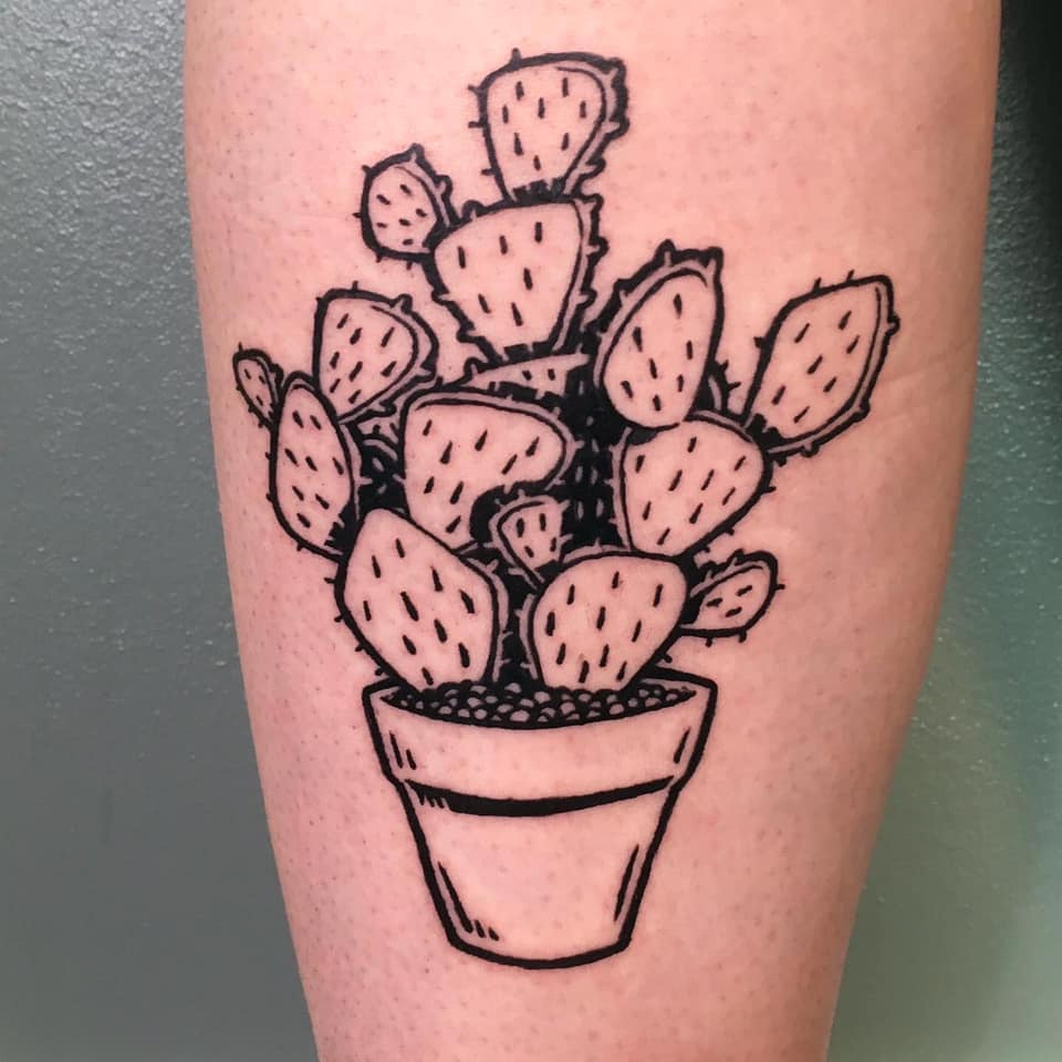 Bunny Ear Cactus Apila Tattoo